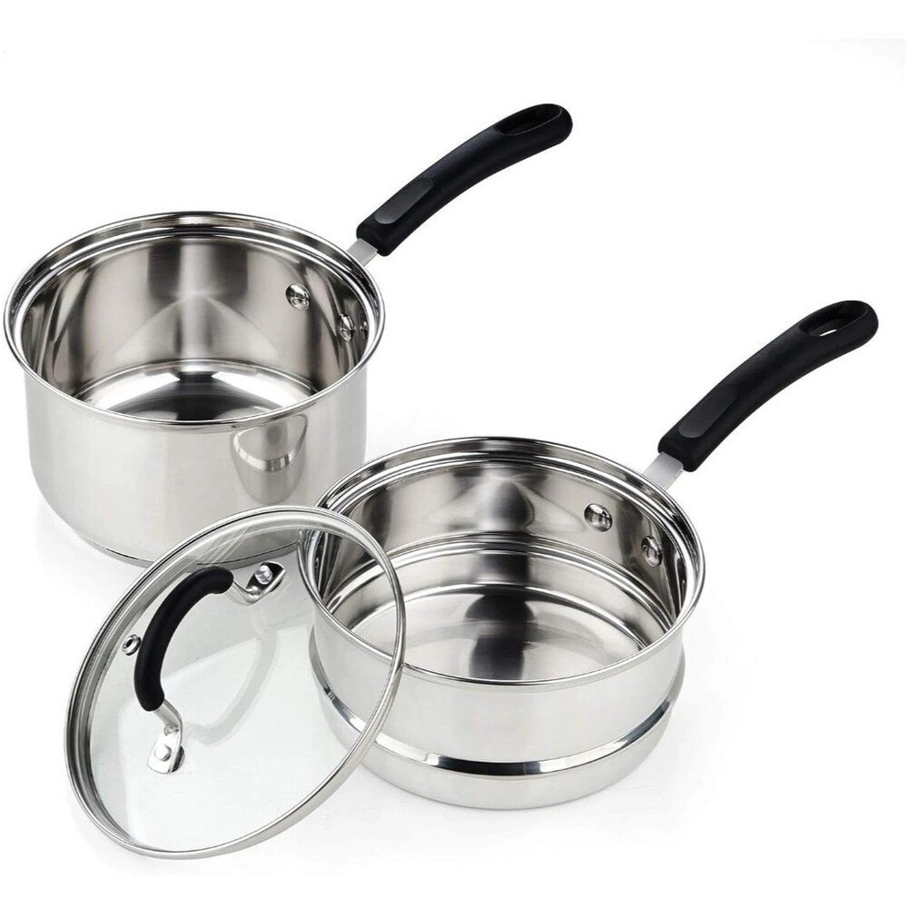 Cook N Home 02655 Professional Double Boiler Saucepan 2-Quart  Stainless